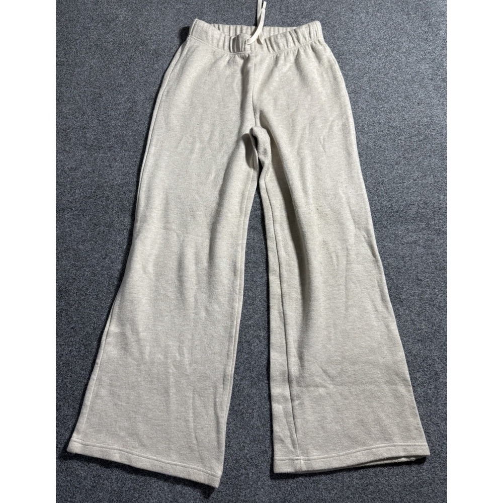 Women's Cream Wide-Leg Lounge Pants